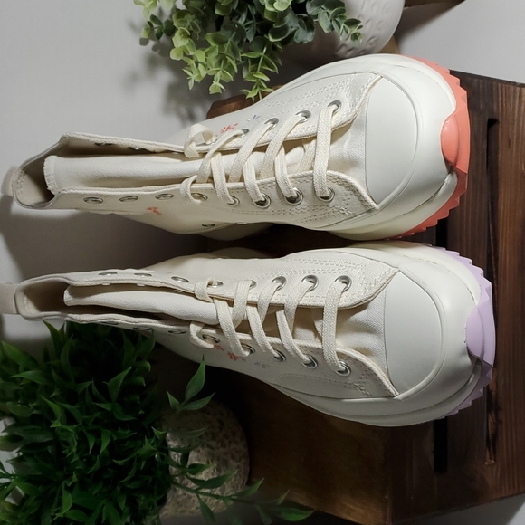 Converse Run Star Hike Hi Platform Embroidered Floral Unisex Sz: /A01583C - Picture 9 of 14